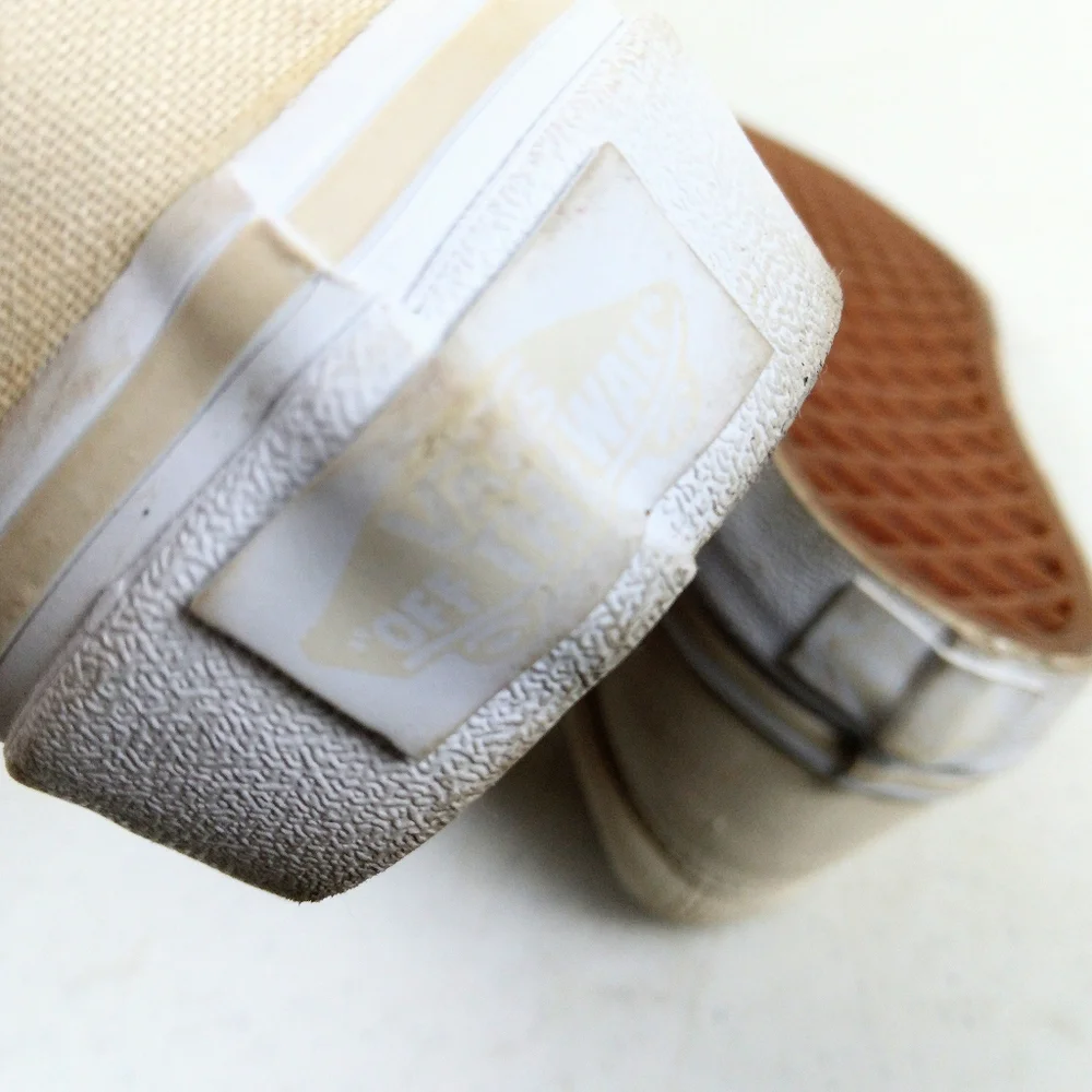 Vans Kids Off The Wall Slip On Sneakers Size 2.5 Glitter Sequin Cream Shoes